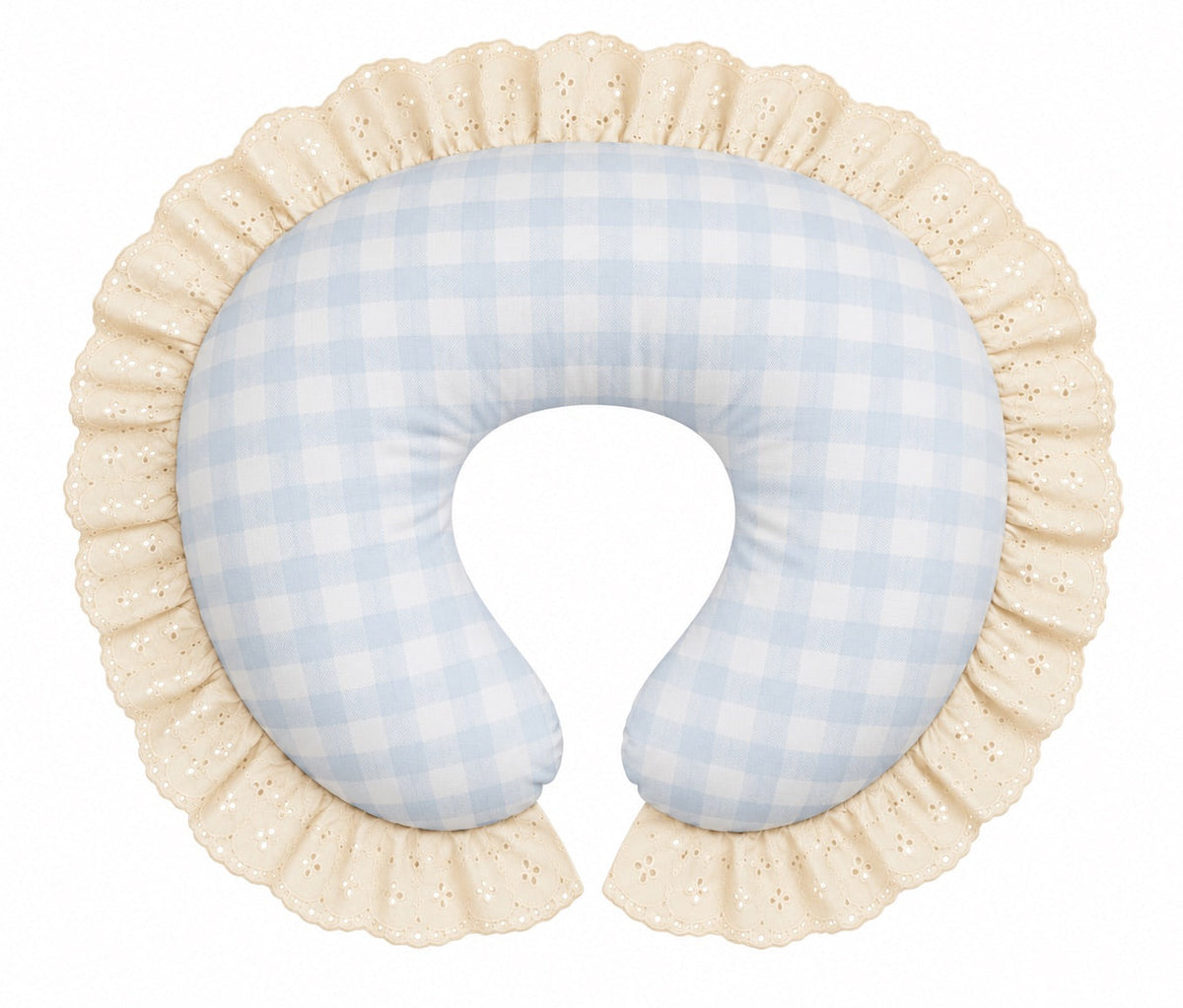 Ivory Eyelet Ruffle Original Nursing Pillow Cover by Little Mae & Co