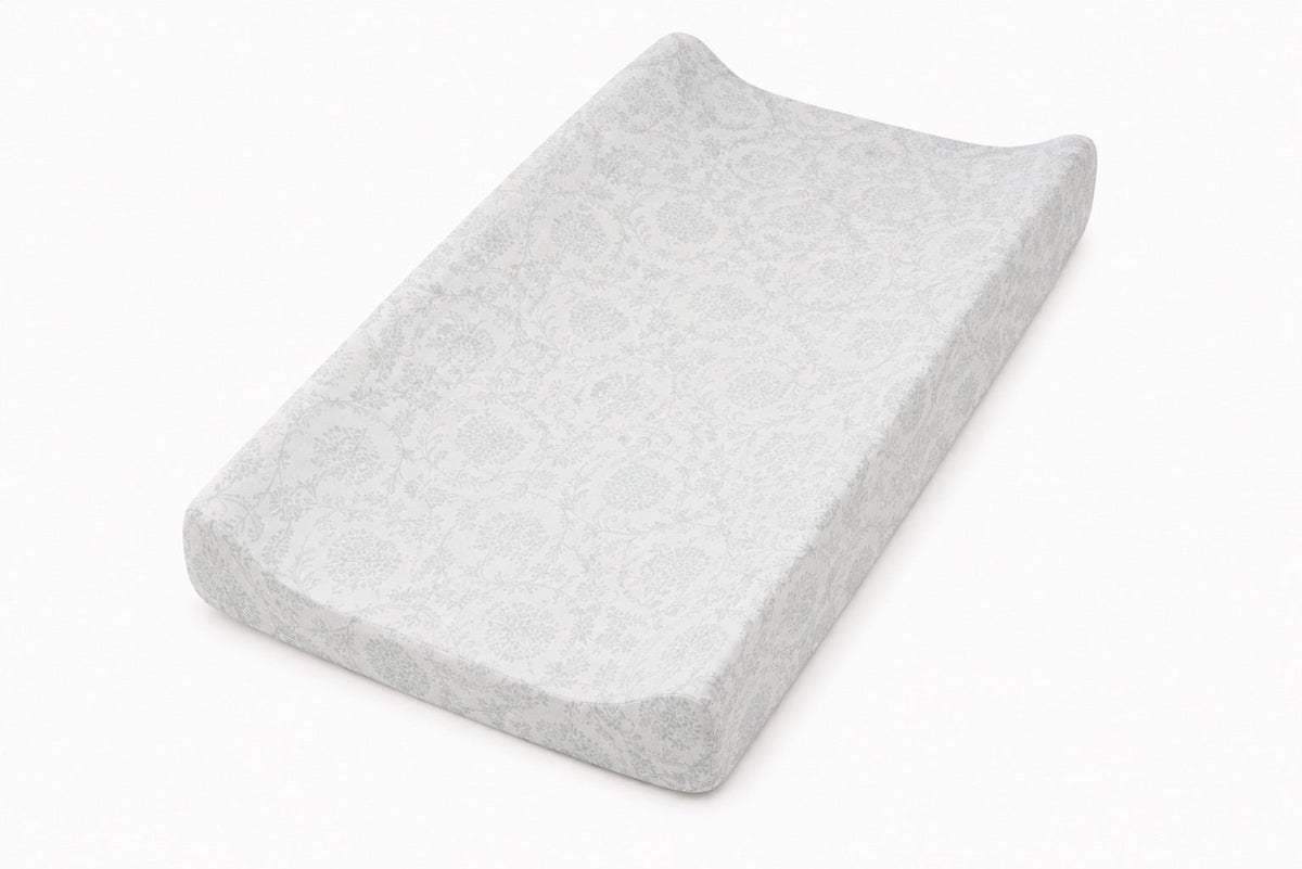 Sage Green Chinoiserie Changing Pad Cover by Little Mae & Co