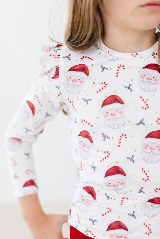Mila & Rose ® Mistletoe Magic Long Sleeve Ruffle Tee Mila And Rose - Apparel & Accessories > Clothing > Clothing Tops > T-Shirts Ruffle Tee L/S