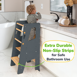 Adjustable Toddler Kitchen Tower with Safety Bars by Ocodile.com at Everetts Place