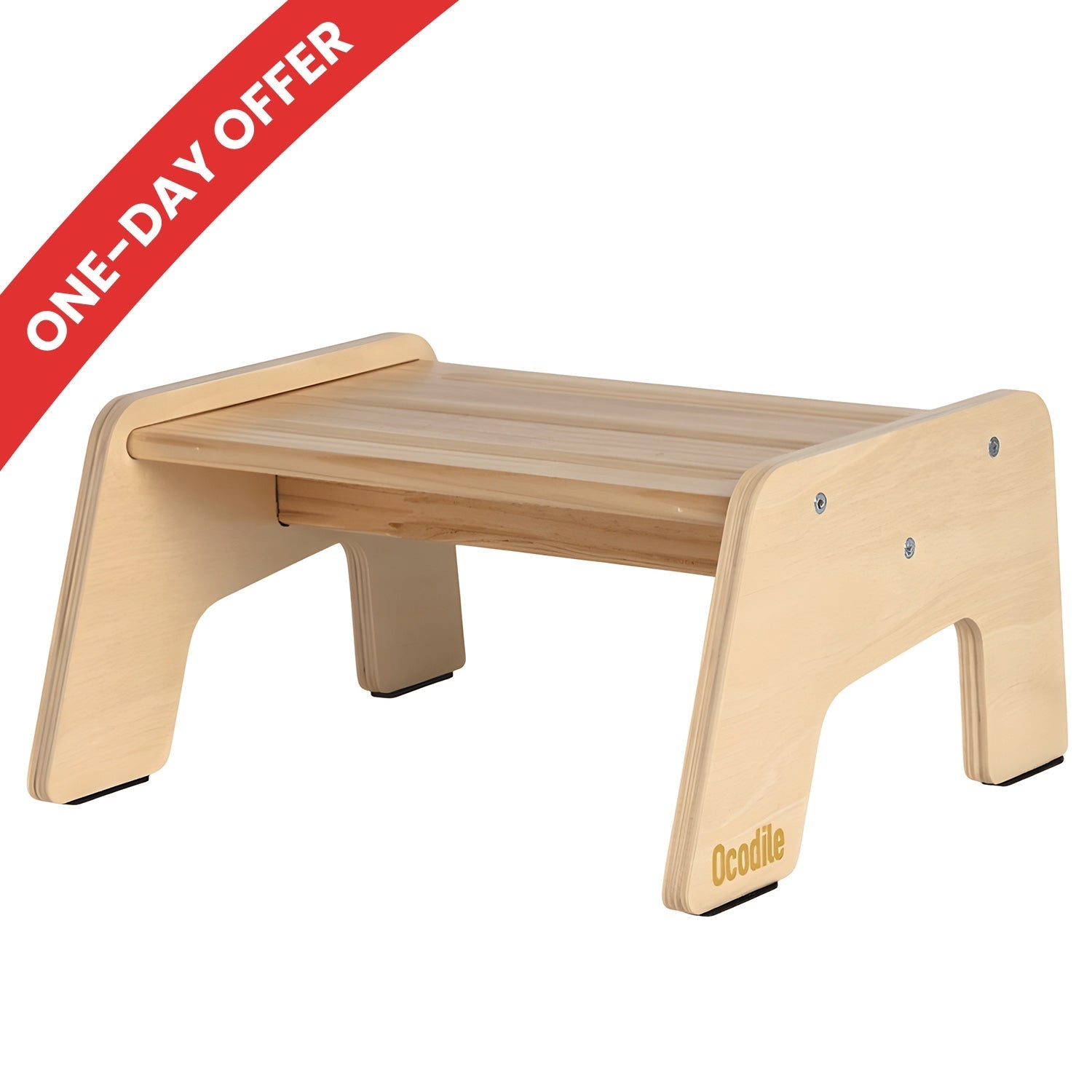 1-Step Wooden Stool for Kids(Multi-Purpose Step Stool for Kitchen, Bath, and Potty Training)