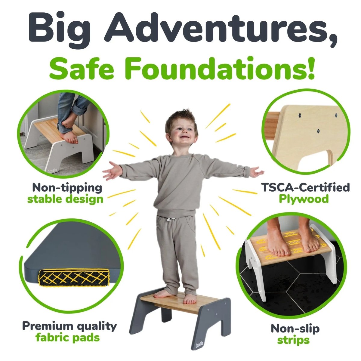 Ocodile.com 1 - Step Stool For Kids - 