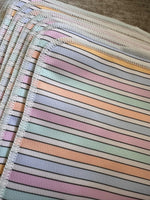 The Good Village Cloth Co. 10 - Pack Durable Bamboo Cloth Wipes – Off with Water - Resistant AWJ | Sun - Kissed Stripe -