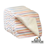 The Good Village Cloth Co. 10 - Pack Durable Bamboo Cloth Wipes – Easy Spray - Off with Water - Resistant AWJ | Wave Rider - 