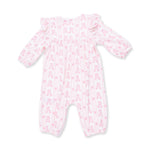 Ballet Shoes Ribbon Stripe Ruffle Romper by Angel Dear (view 4 of 6)