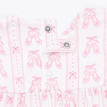 Ballet Shoes Ribbon Stripe Ruffle Romper by Angel Dear (view 5 of 6)
