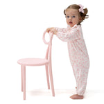 Ballet Shoes Ribbon Stripe Ruffle Romper by Angel Dear (view 3 of 6)