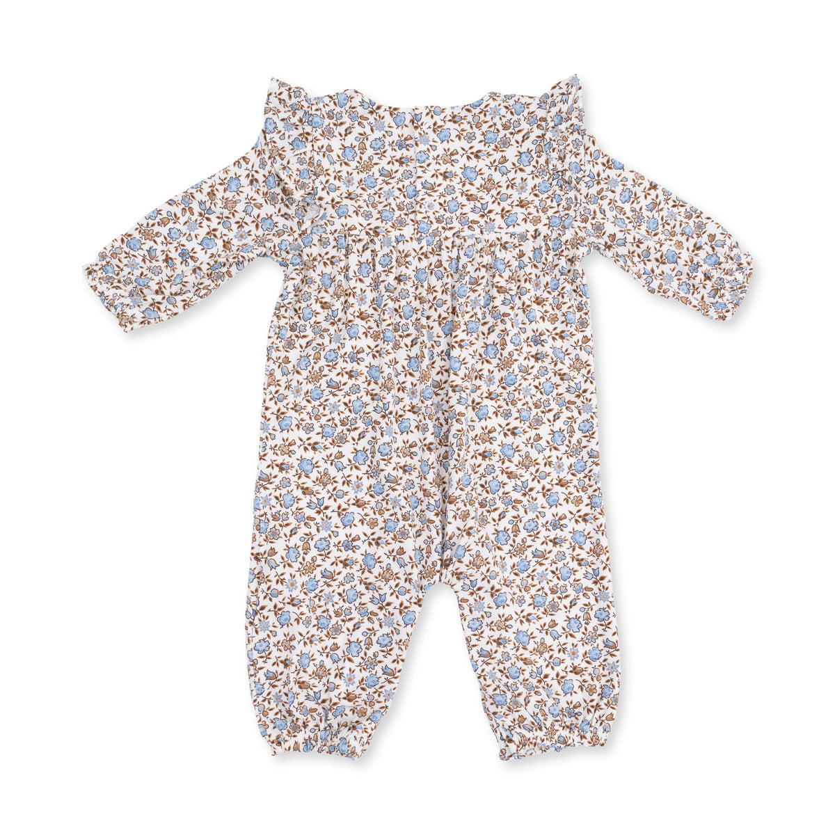Hazel Floral - Ruffle Sleeve Snap Romper by Angel Dear