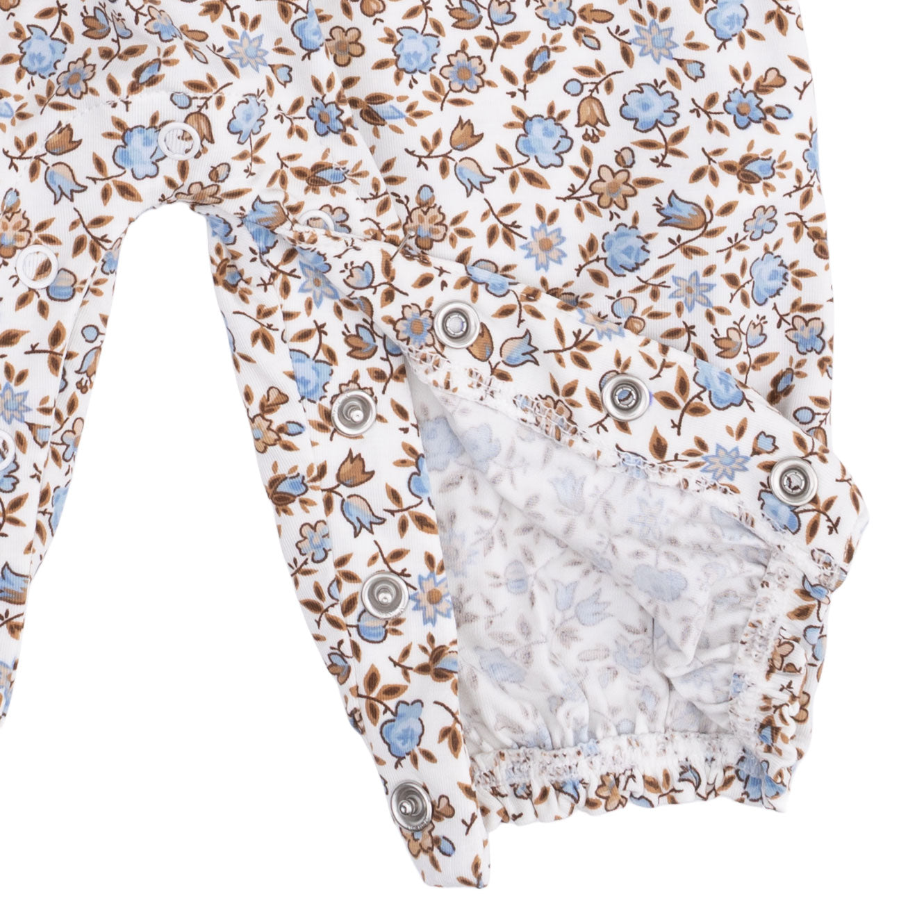 Hazel Floral - Ruffle Sleeve Snap Romper by Angel Dear