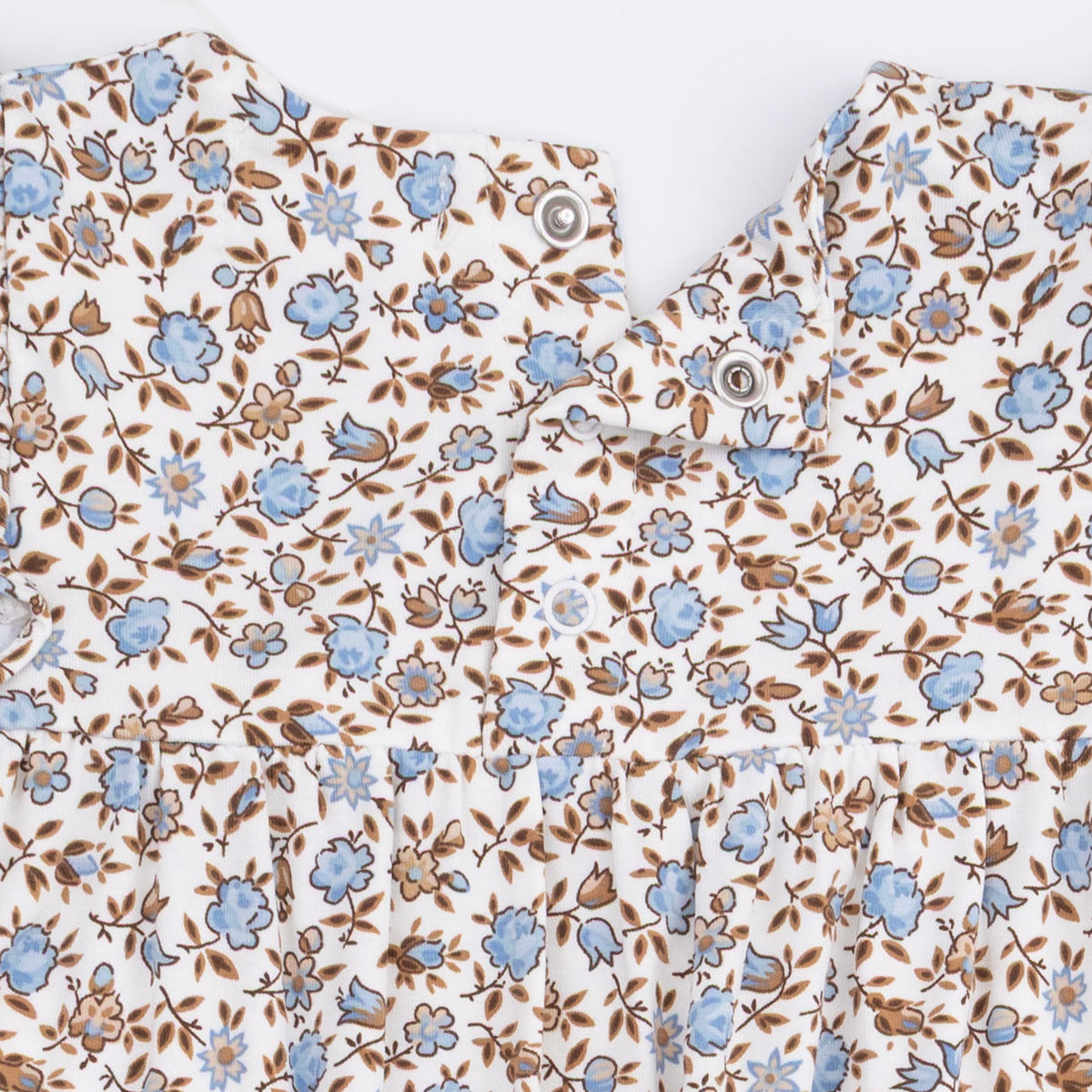 Hazel Floral - Ruffle Sleeve Snap Romper by Angel Dear