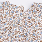 Hazel Floral - Ruffle Sleeve Snap Romper by Angel Dear