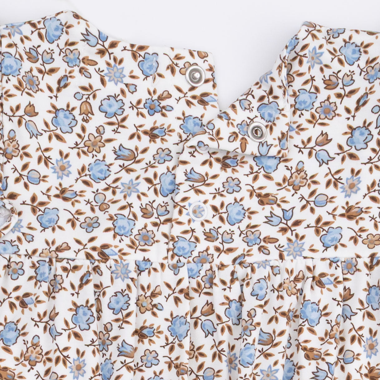 Hazel Floral - Ruffle Sleeve Snap Romper by Angel Dear