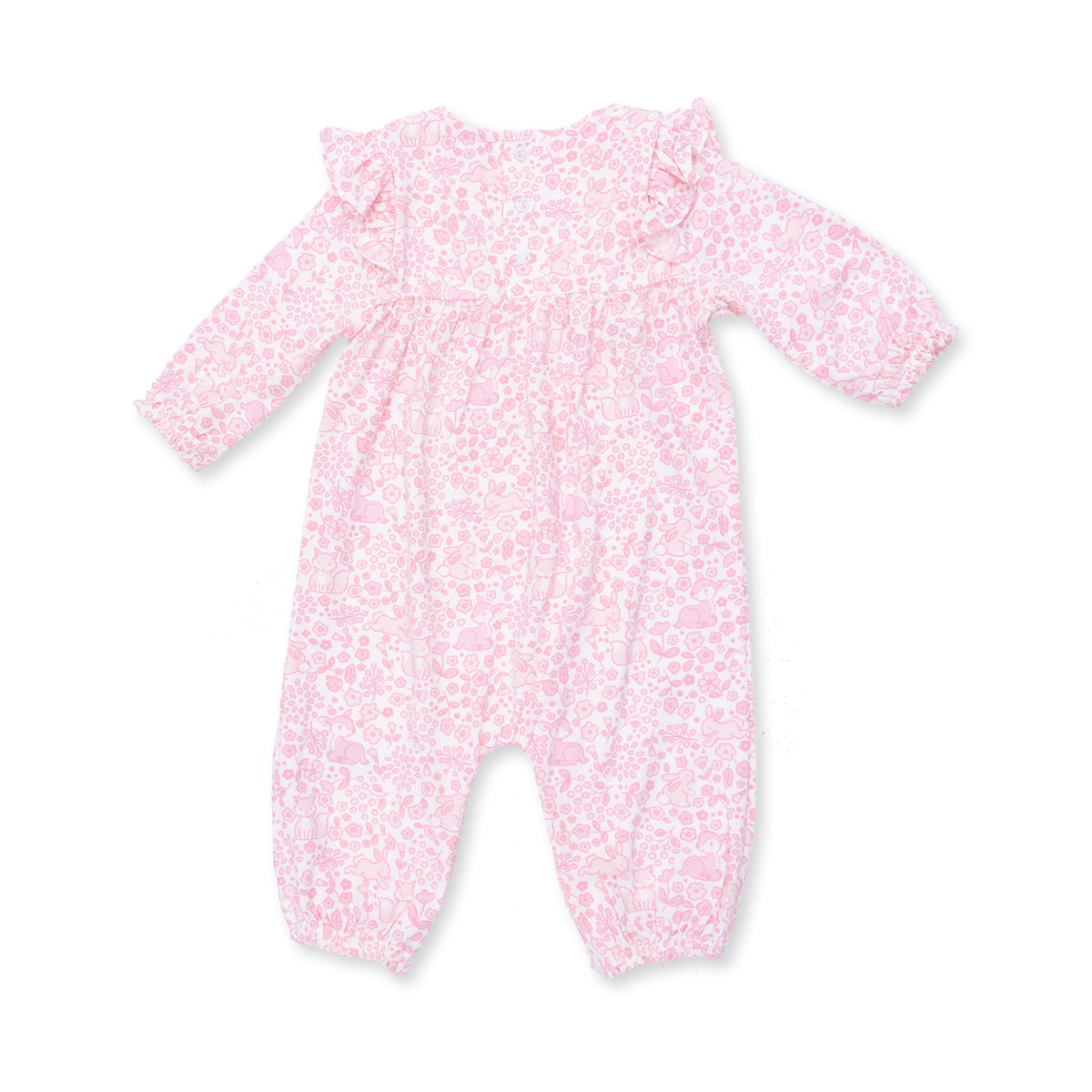 Baby Woodland - Ruffle Sleeve Snap Romper by Angel Dear