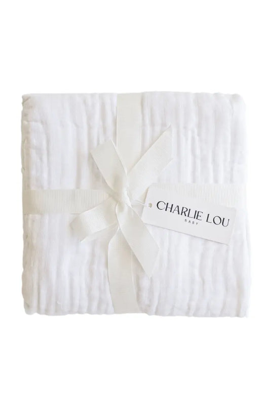 100 Percent Cotton Muslin Blanket For Newborns Baby Safe Charlie Lou Baby Everetts Place: Online Boutique