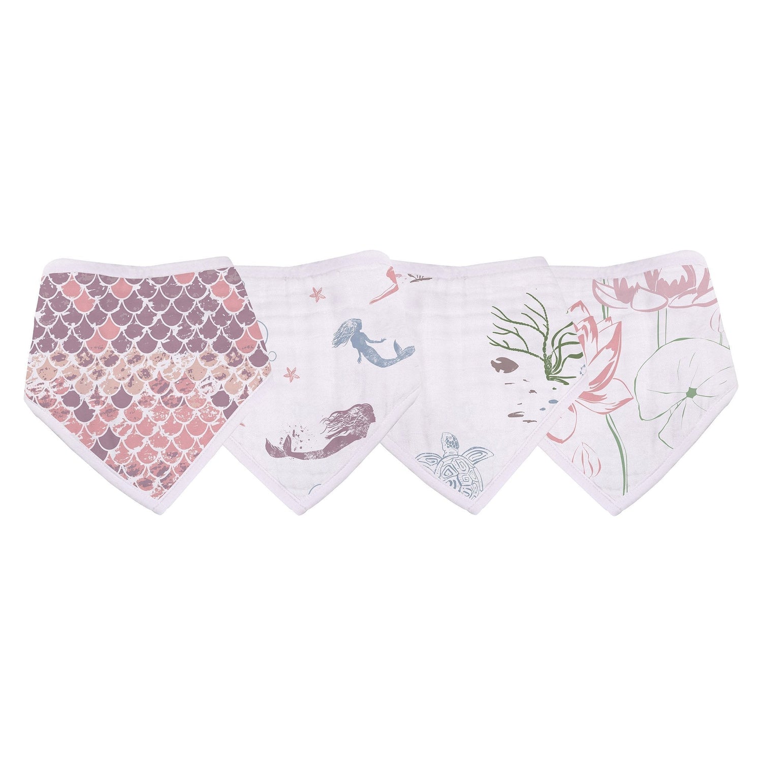 Newcastle Classics 100% natural bamboo muslin bibs with extra absorbent fabric -