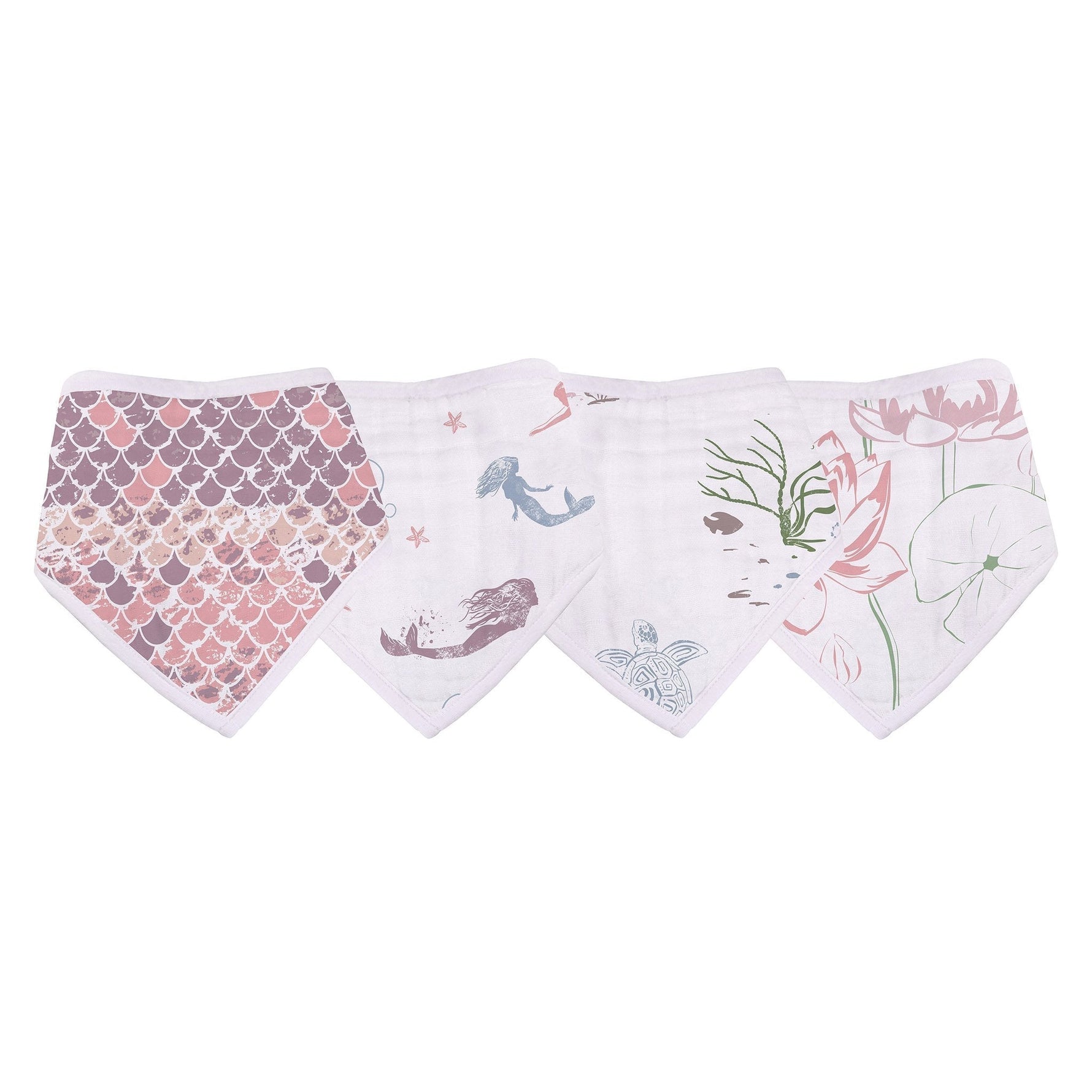 Newcastle Classics 100% natural bamboo muslin bibs with extra absorbent fabric -