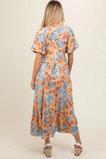 PinkBlush PinkBlush Floral Print Pocketed Maternity Midi Dress for Expecting Mothers - Apparel & Accessories > Clothing > Dresses