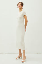 Everyday Rib Knit Back Slit Midi Dress by PinkBlush (view 2 of 4)