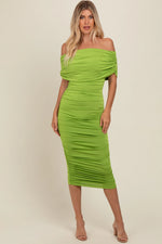 PinkBlush Chic Maternity Dress with Ruched Design for Expecting Mothers - Apparel & Accessories > Clothing > Dresses