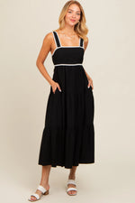 PinkBlush PinkBlush Maternity Midi Dress with Scallop Trim for Stylish Moms-to-Be - Apparel & Accessories > Clothing > Maternity Clothing > Maternity Dresses Apparel & Accessories > Clothing > Dresses