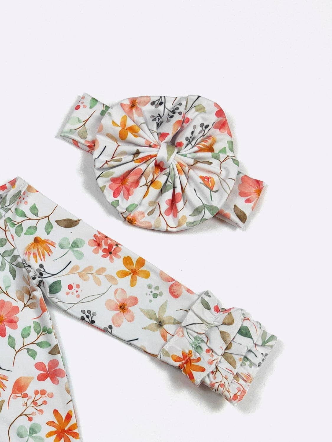 Clover Cottage newborn bamboo blend gown and matching headband