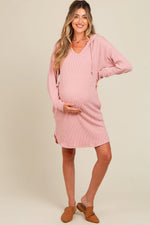 PinkBlush Mauve Ribbed Maternity Dress with Stylish Comfort for Modern Moms - Apparel & Accessories > Clothing > Dresses