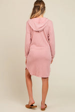 PinkBlush Mauve Ribbed Maternity Dress with Stylish Comfort for Modern Moms - Apparel & Accessories > Clothing > Dresses