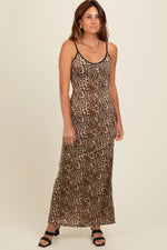 PinkBlush Stylish Brown Animal Print Maxi Dress for Fashionable Women - Apparel & Accessories > Clothing > Dresses