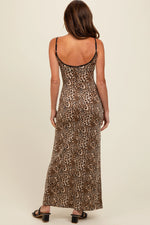 PinkBlush Stylish Brown Animal Print Maxi Dress for Fashionable Women - Apparel & Accessories > Clothing > Dresses