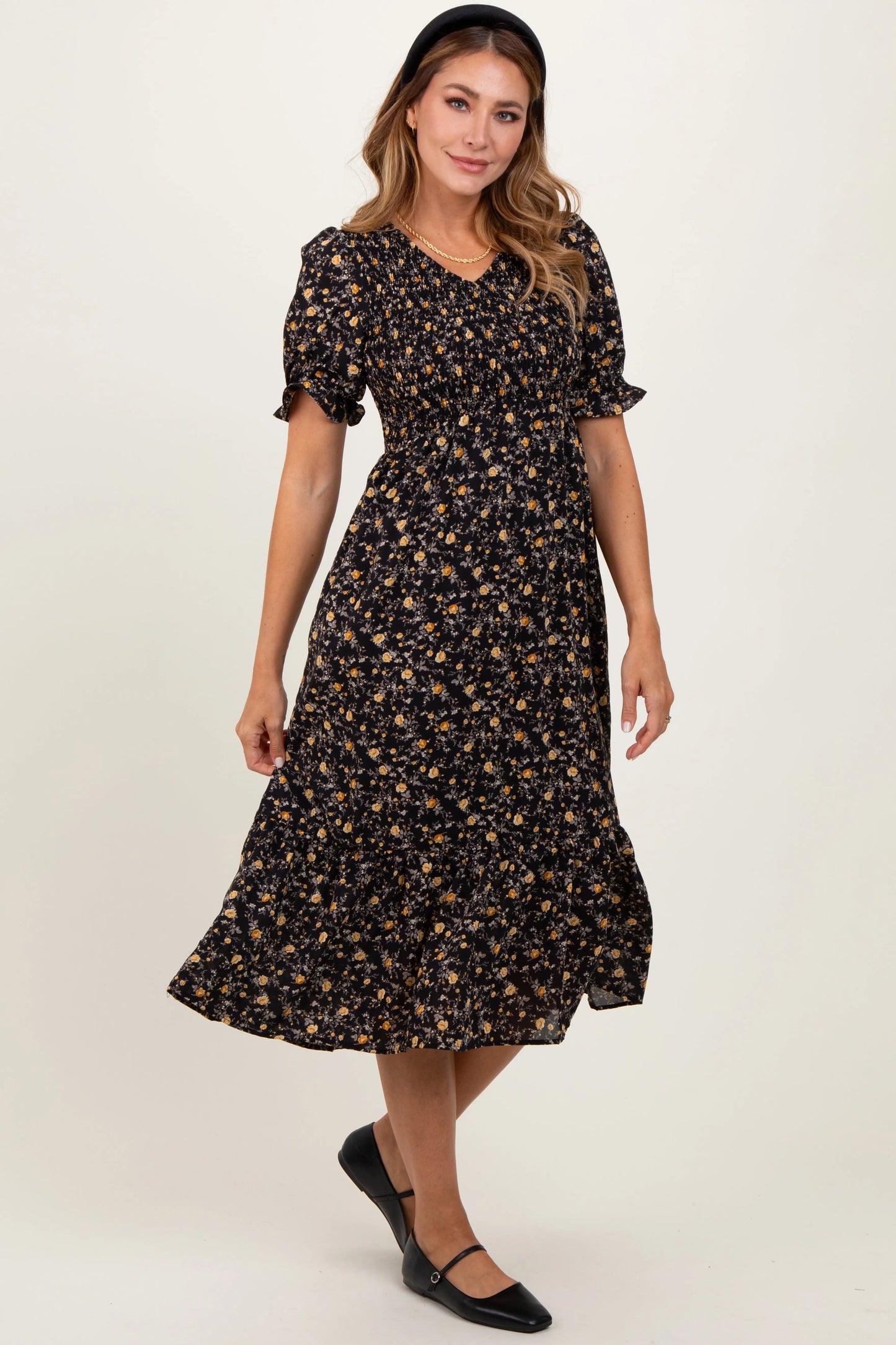 PinkBlush PinkBlush Maternity Dress with Floral Print for Comfortable Expecting Moms - Apparel & Accessories > Clothing > Dresses