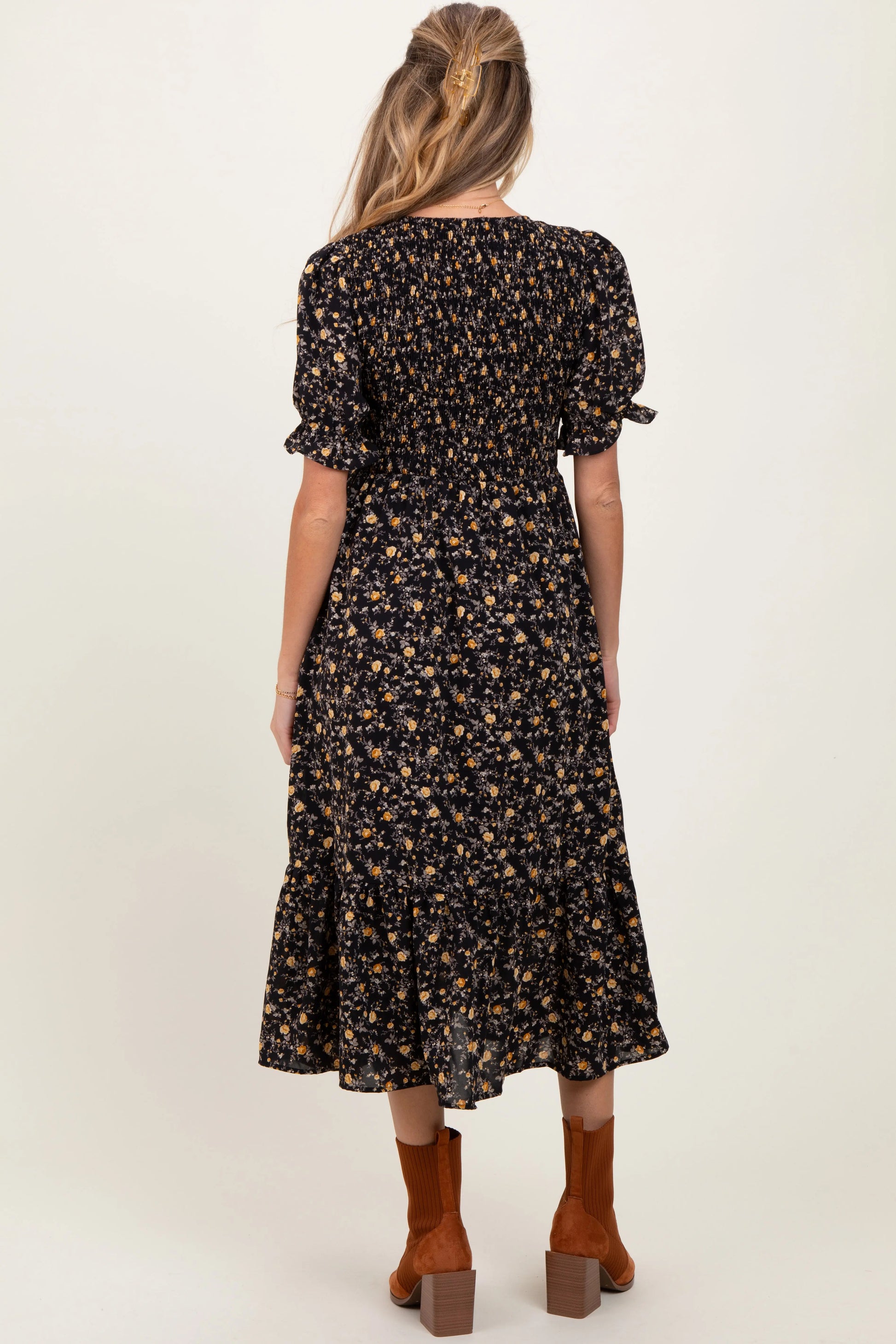 PinkBlush PinkBlush Maternity Dress with Floral Print for Comfortable Expecting Moms - Apparel & Accessories > Clothing > Dresses