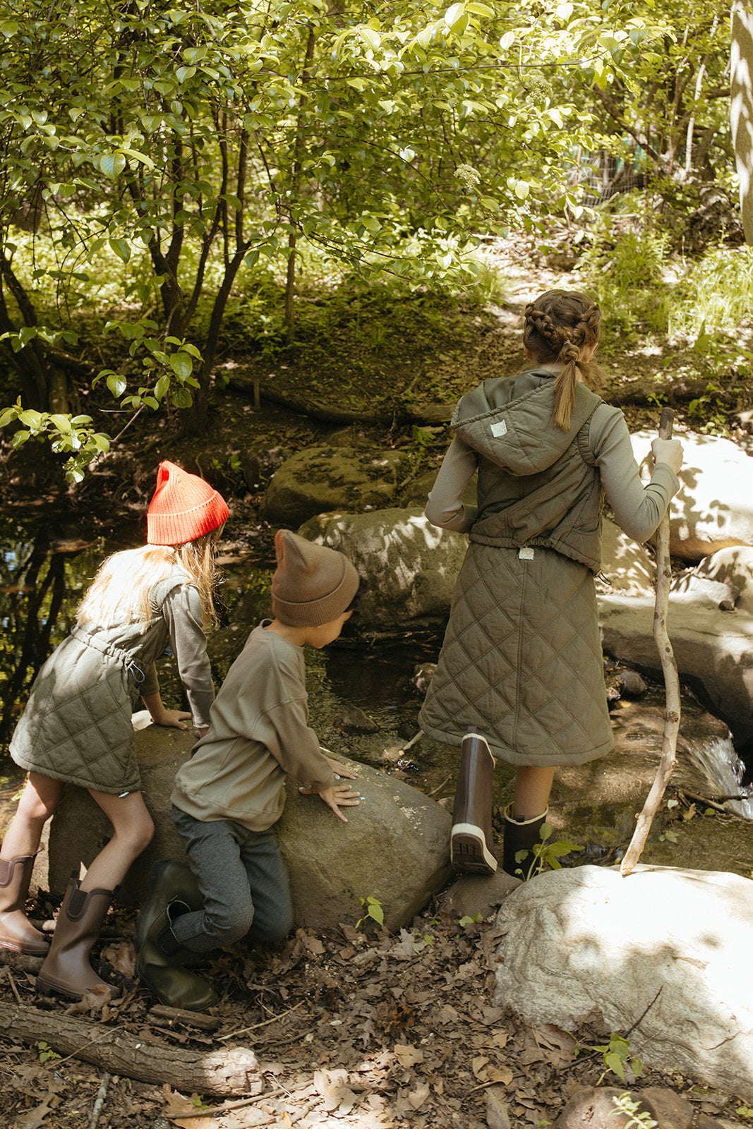Lyla Quilted Skirt - Green by Crew Kids NY (view 6 of 7)