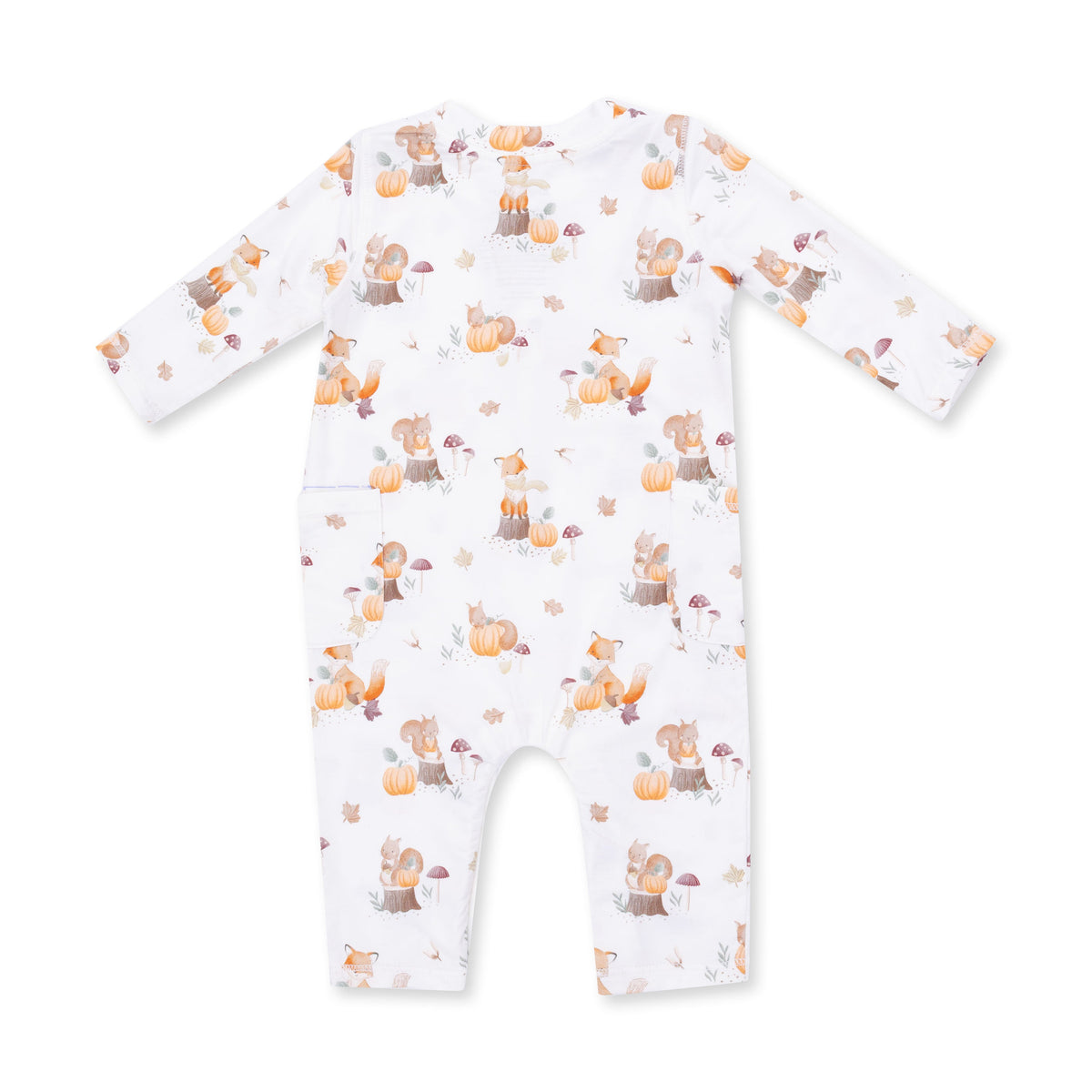 Woodland Animals with Pumpkins - Uni Romper by Angel Dear (view 3 of 5)