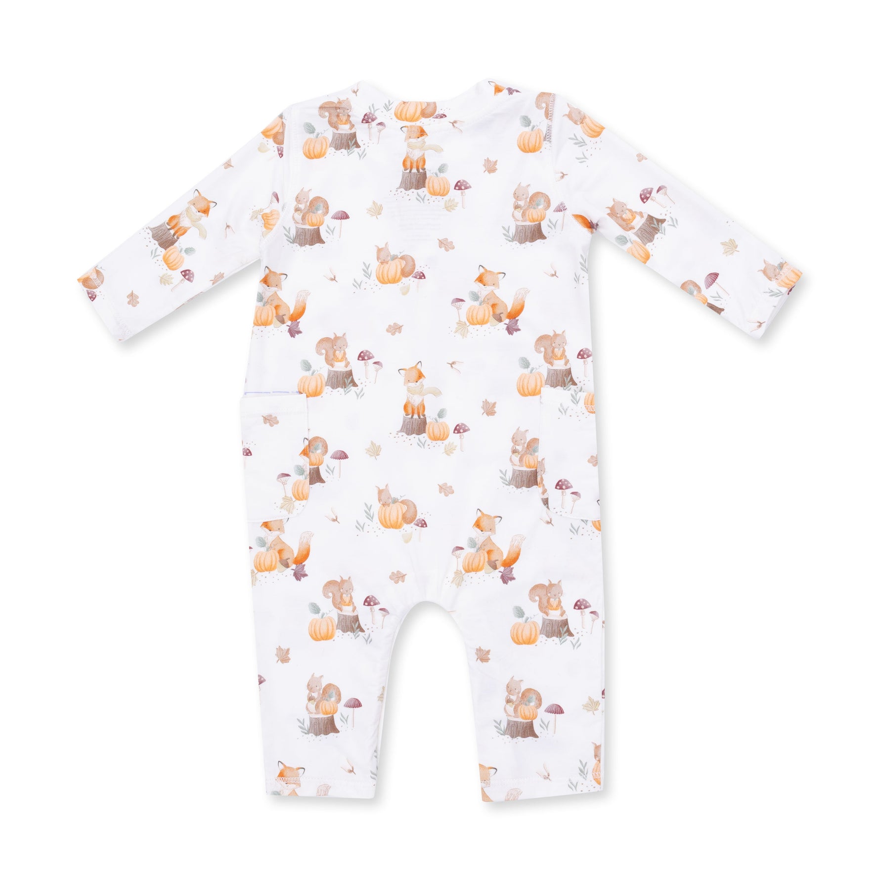 Woodland Animals with Pumpkins - Uni Romper by Angel Dear (view 3 of 5)
