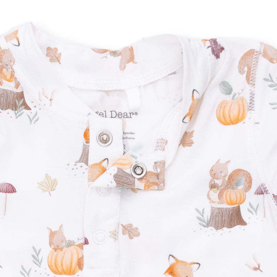 Woodland Animals with Pumpkins - Uni Romper by Angel Dear (view 4 of 5)