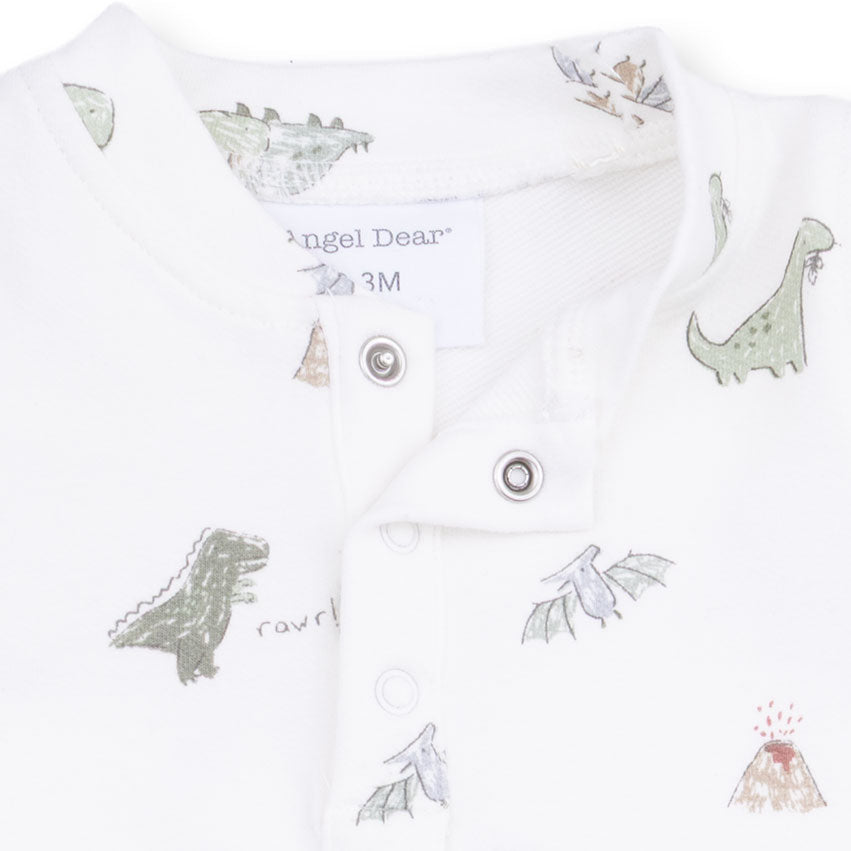 Dinosaur Uni Romper with Henley Neckline by Angel Dear