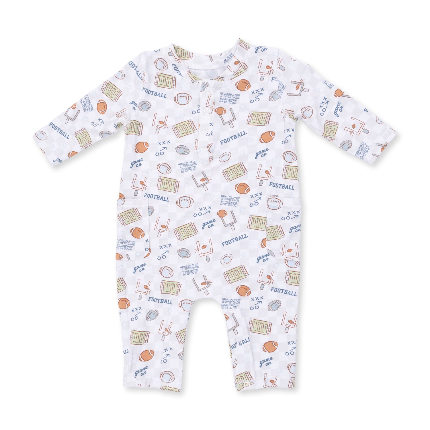 Football Check - Uni Romper by Angel Dear (view 2 of 3)