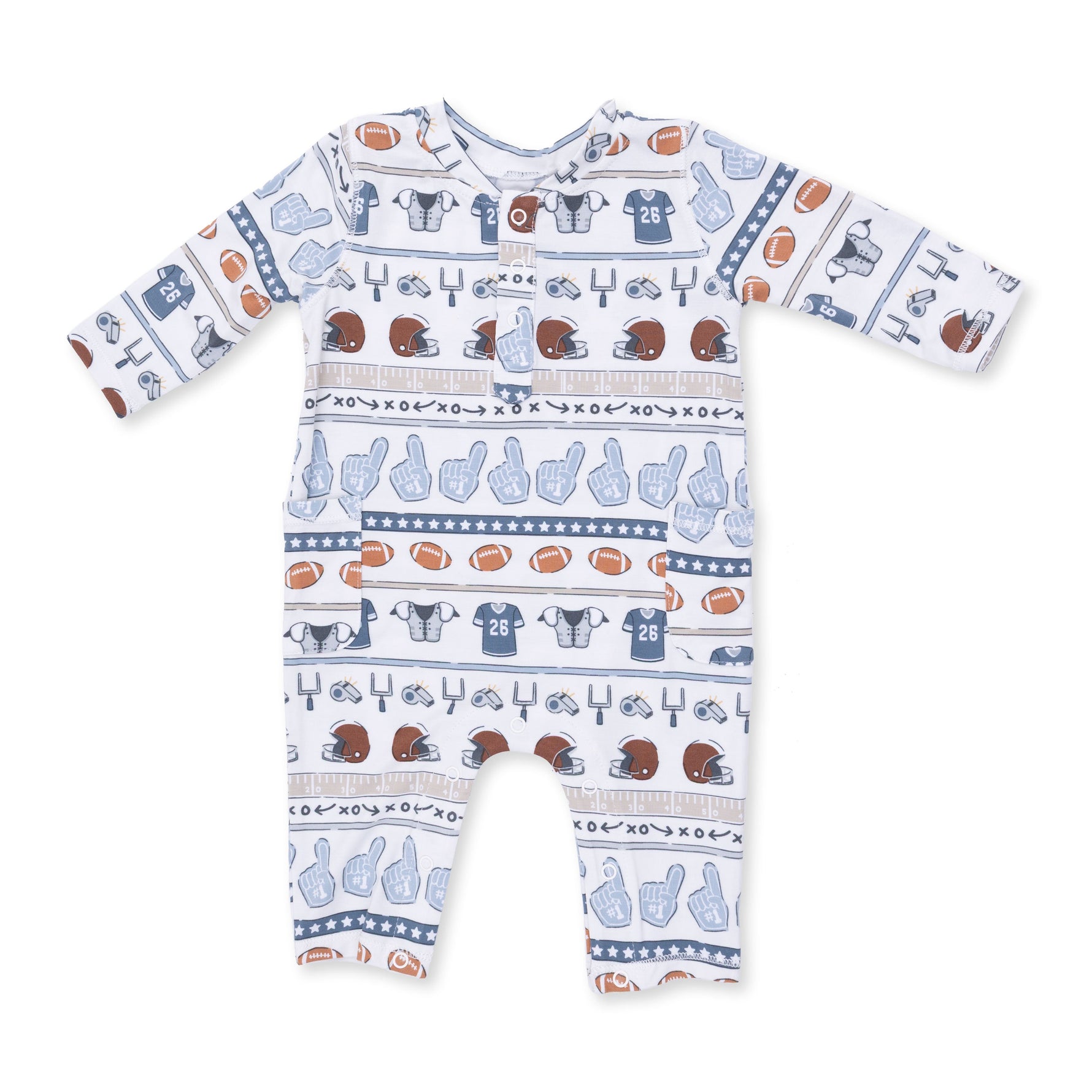 Football Stripe - Uni Romper by Angel Dear (view 2 of 5)