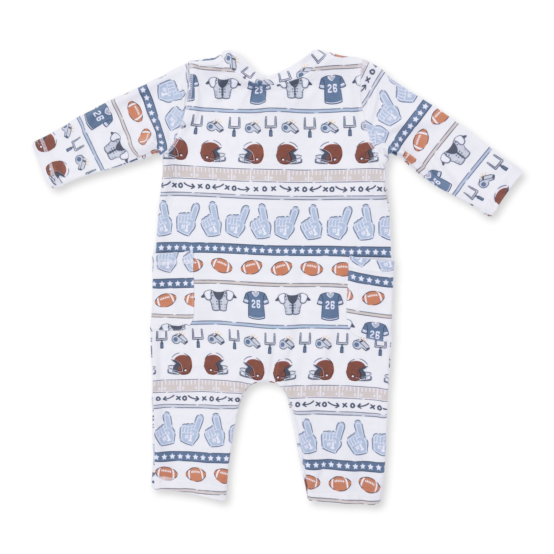 Football Stripe - Uni Romper by Angel Dear (view 3 of 5)
