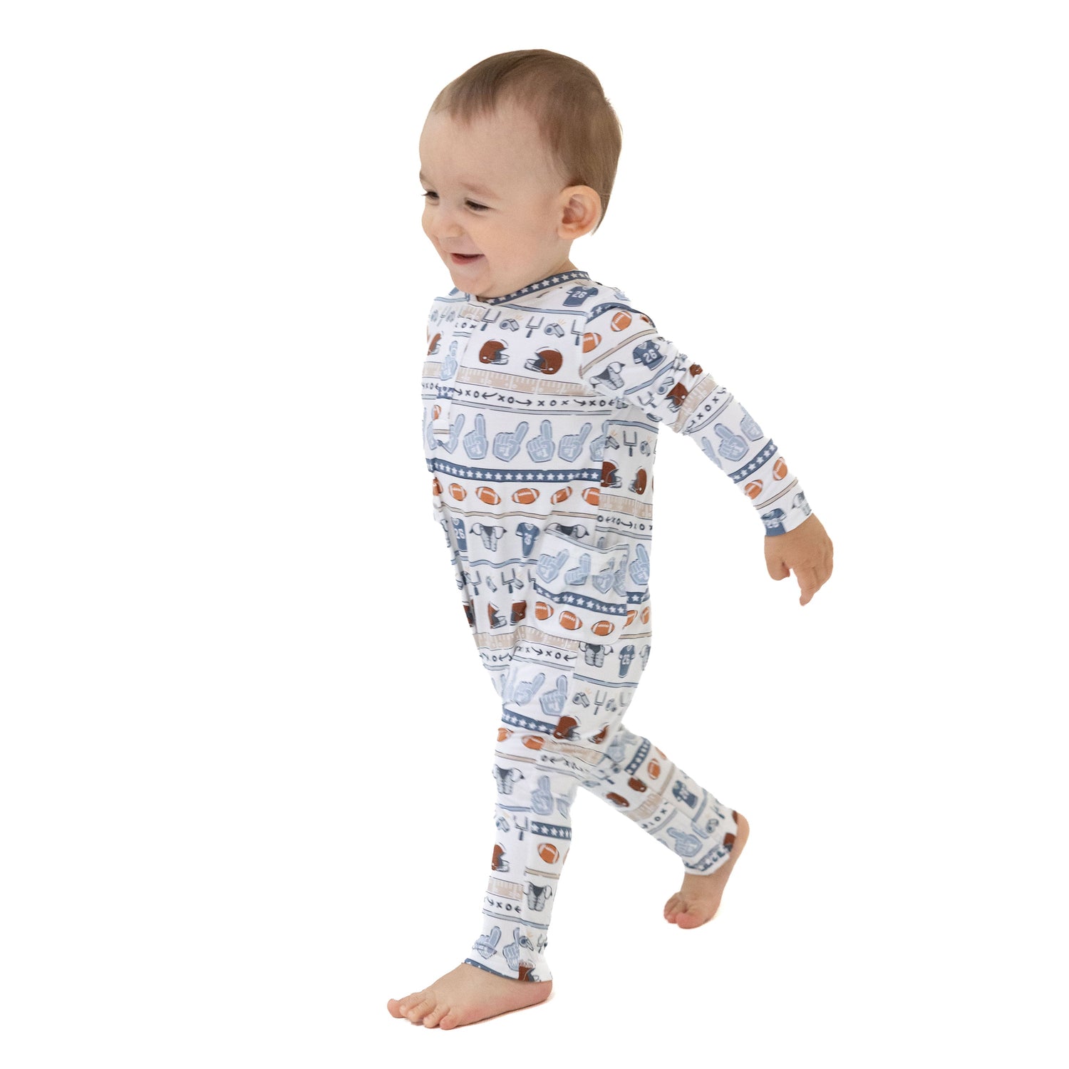 Football Stripe - Uni Romper by Angel Dear (view 1 of 5)