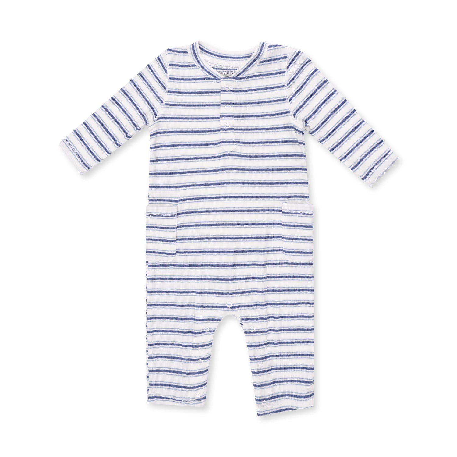 Vintage Stripe Blue - Uni Romper by Angel Dear (view 2 of 5)