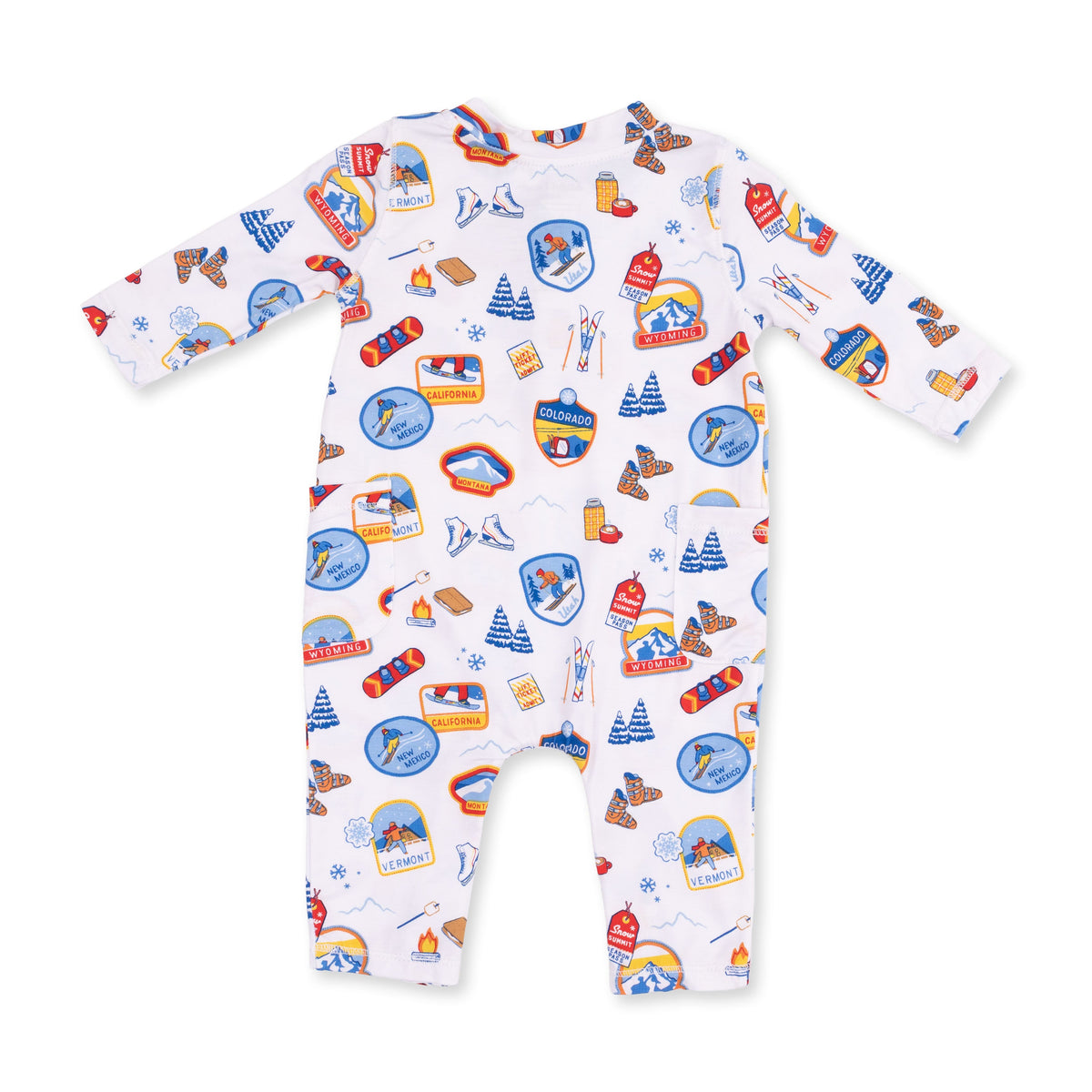 Vintage Ski Patches - Uni Romper by Angel Dear