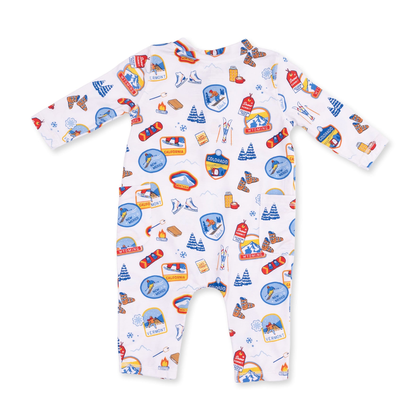 Vintage Ski Patches - Uni Romper by Angel Dear