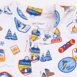 Vintage Ski Patches - Uni Romper by Angel Dear