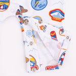 Vintage Ski Patches - Uni Romper by Angel Dear