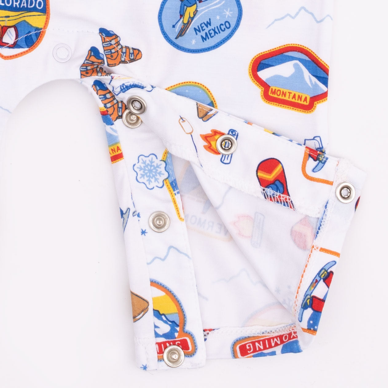 Vintage Ski Patches - Uni Romper by Angel Dear