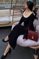 Shoulder Bow Detail Maxi Sweater Dress by PinkBlush (view 5 of 6)