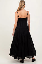 PinkBlush Stylish Black Maternity Maxi Dress with Double Lining for Expecting Moms - Apparel & Accessories > Clothing > Dresses