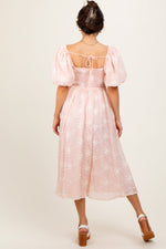 Pink Textured Midi Dress by PinkBlush at Everetts Place