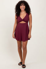 Ribbed Ruffle Twist Front Maternity Swim Dress by PinkBlush (view 2 of 4)
